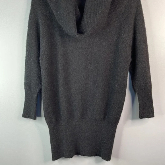 KENDALL & KYLIE Mohair Wool Blend Sweater Cowl Neck Black Off The Shoulder XS - Picture 4 of 11